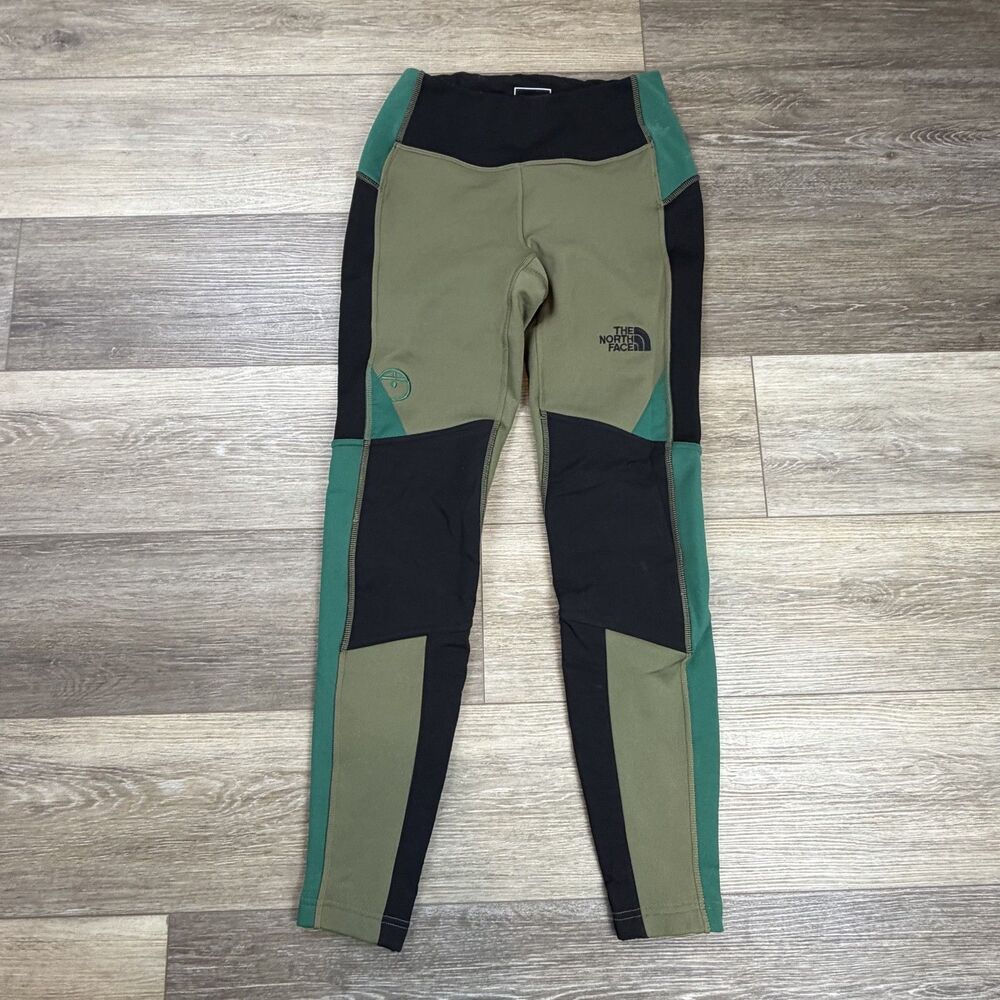 The North Face Leggings Womens Size S Green Steep Tech Colorblock Ankle Hiking
